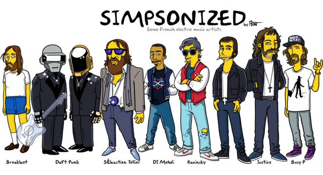 Nos groupes cultes de musique, « Simsponisés » par ADN logo simpsonized by adn