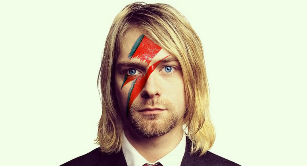 Vous connaissez la reprise mais connaissez vous l’originale ? kurt cobain with the lightgning bolt of david bowie
